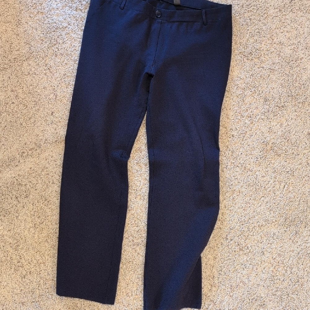 Betabrand Blue Straight Leg Pants